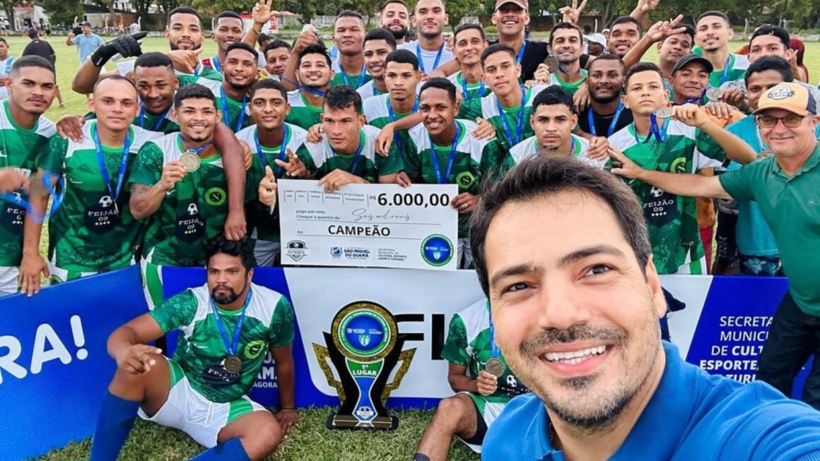 Prefeito Eduardo Pio X acompanhou a grande final do Campeonato Municipal de Futebol em São Miguel do Guamá
