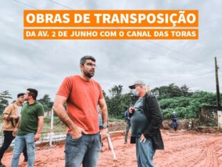 Prefeito Dr. Daniel Santos visita obra de transposição de via importante no bairro do Aurá e Águas Brancas