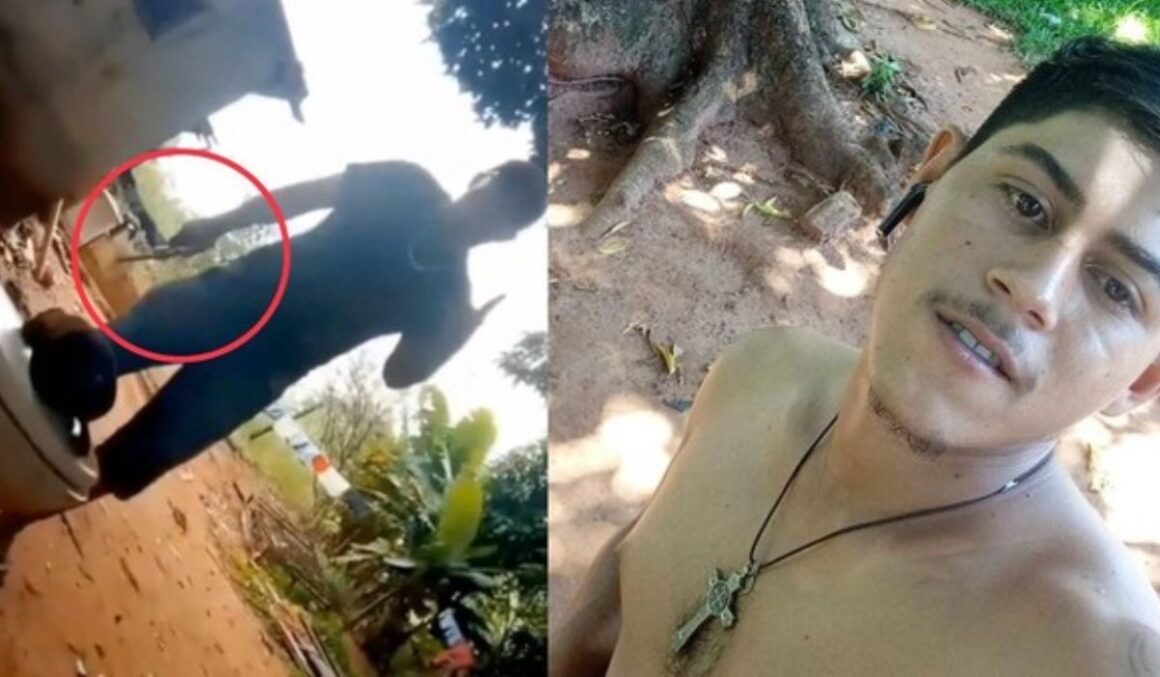 ASSISTA: Jovem filma momento em que é assassinado a tiros pelo padrasto em MS