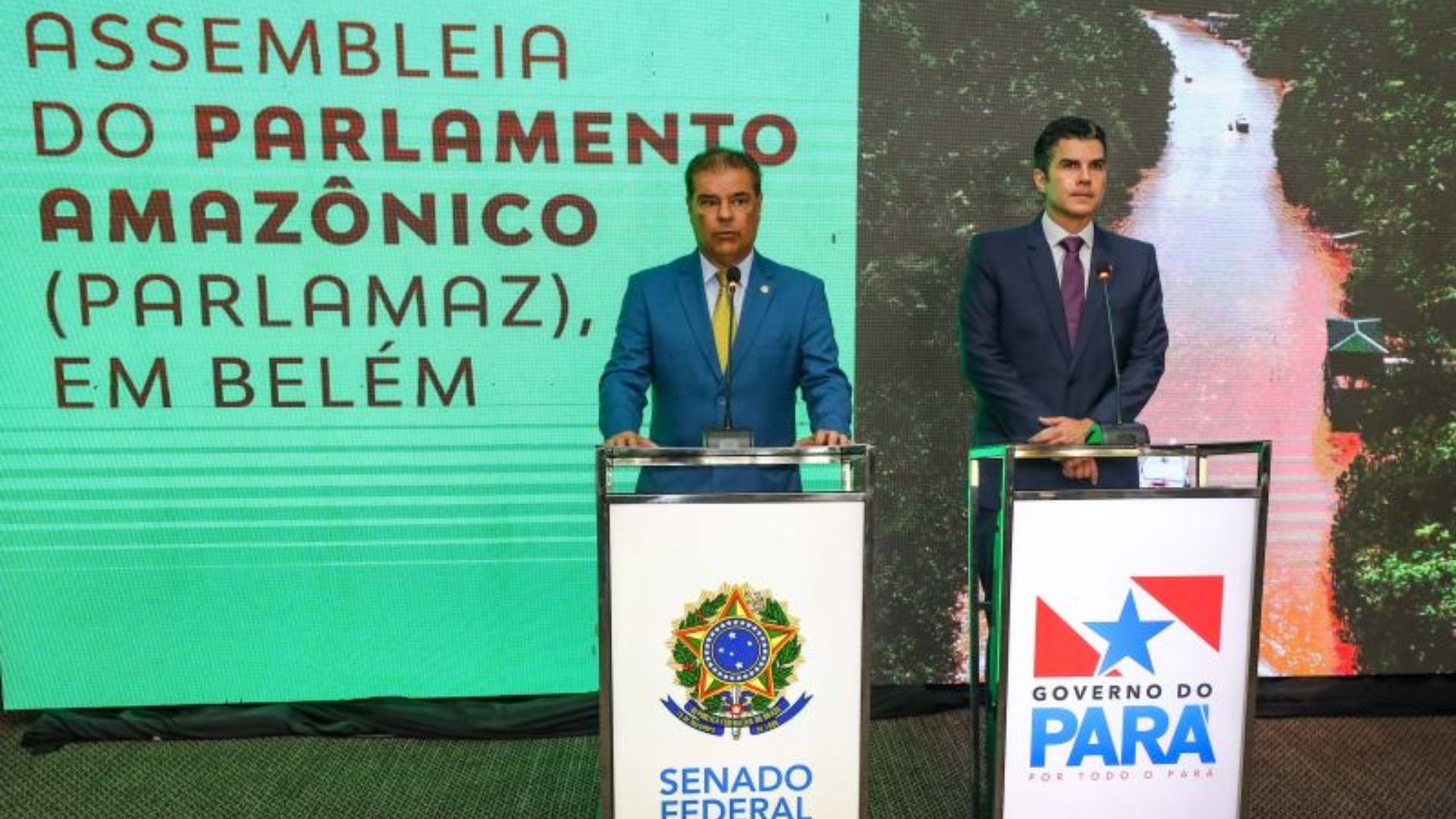 Helder Barbalho fala sobre desenvolvimento socioeconômico e ambiental em Assembleia do Parlamento Amazônico