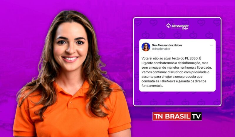 Deputada Federal Alessandra Haber, do MDB, diz que votará contra a PL das Fake News