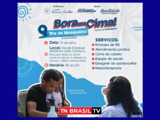 Ação de cidadania do Instituto Diana Coelho "Bora pra Cima" estará na Ilha de Mosqueiro, no sábado 1º de julho