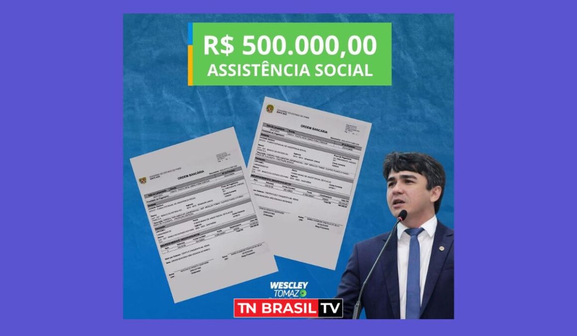 Deputado Wescley Tomaz anuncia o envio de R$ 500 mil em emenda ao município de Placas, no Pará