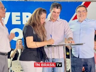 Deputada Renilce Nicodemos, do MDB, cumpre agenda política com o governador Helder Barbalho em Paragominas