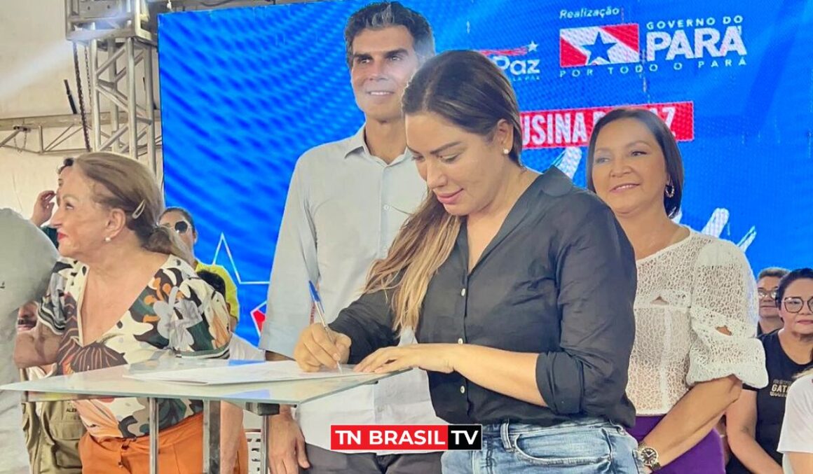 Deputada Renilce Nicodemos participa da assinatura da ordem de serviço para implantação da Usina da Paz no município de Moju