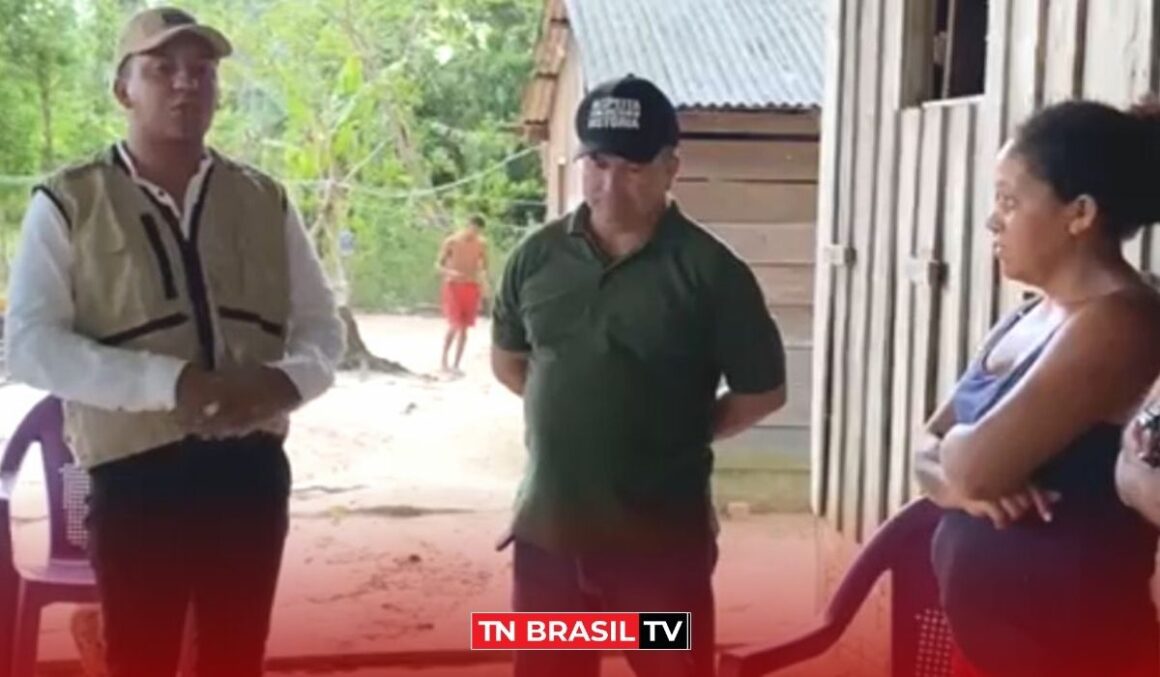 Lúcio Assunção, Secretário de Saúde de Oriximiná, visita o Ramal do Alambique para conhecer a realidade da comunidade