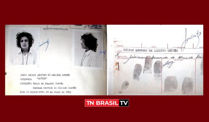 Ficha de Prisão da jornalista Miriam Leitão em 1972; Ditadura Militar