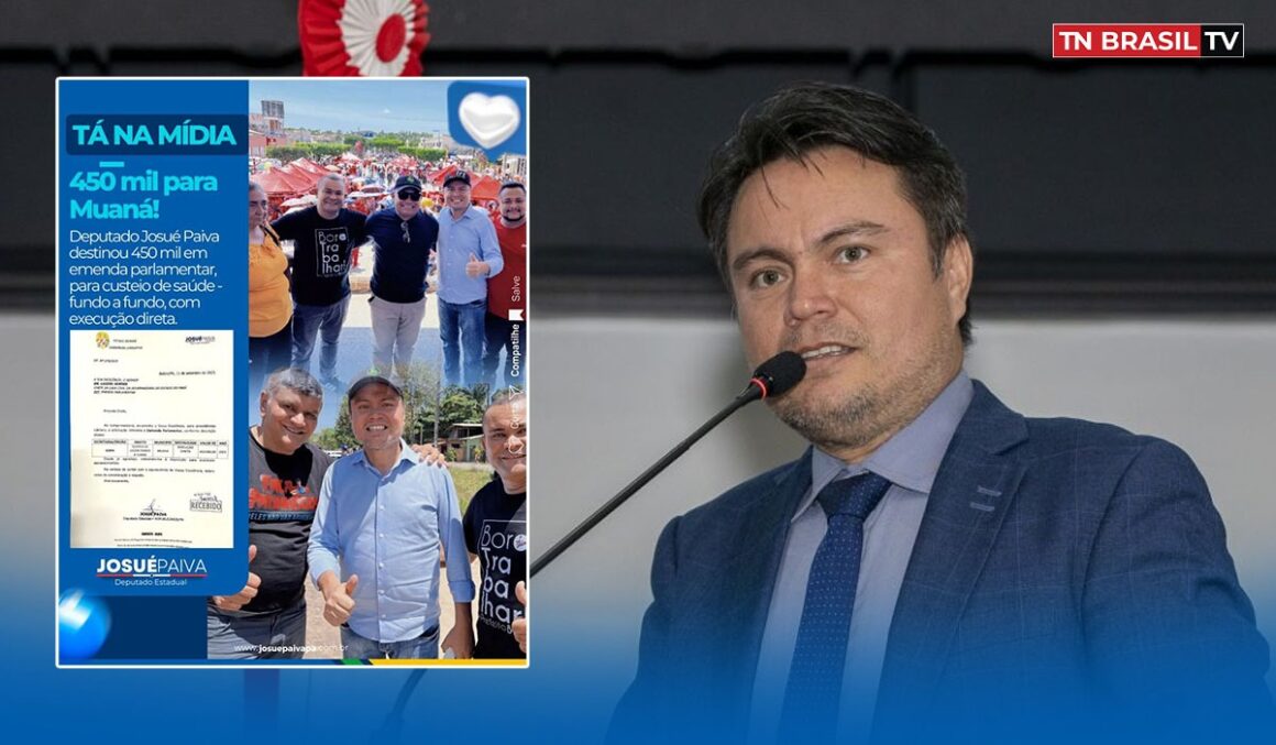 Deputado Josué Paiva destina 450 mil reais em emenda parlamentar para a saúde do município de Muaná