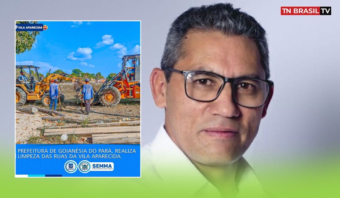 Prefeitura de Goianésia do Pará realiza limpeza de ruas na Vila Aparecida