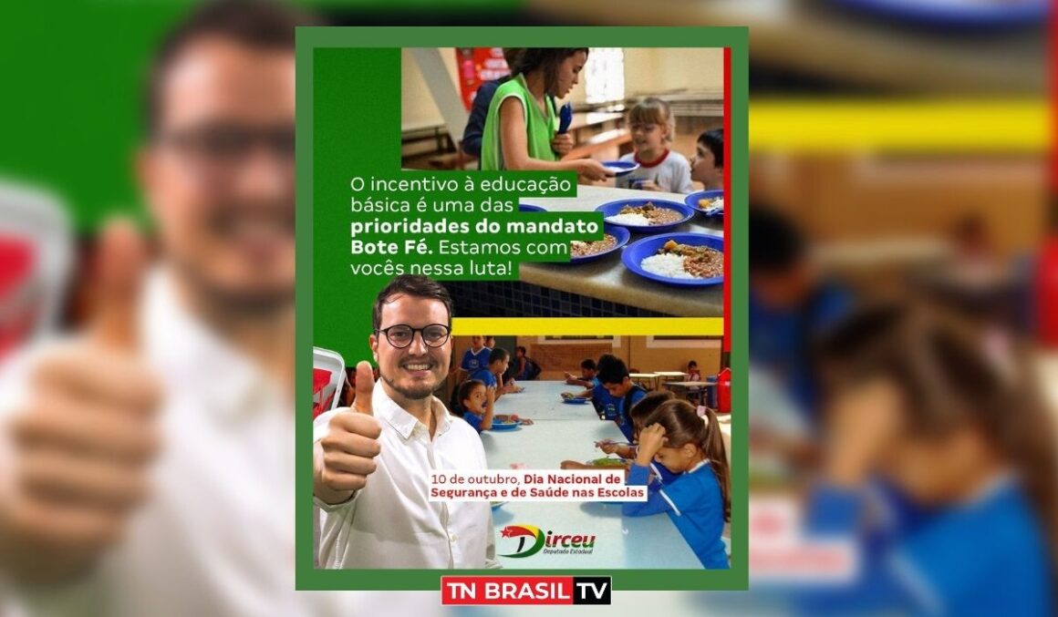 Deputado Dirceu Ten Caten deixa mensagem no Dia Nacional de Segurança e de Saúde nas Escolas