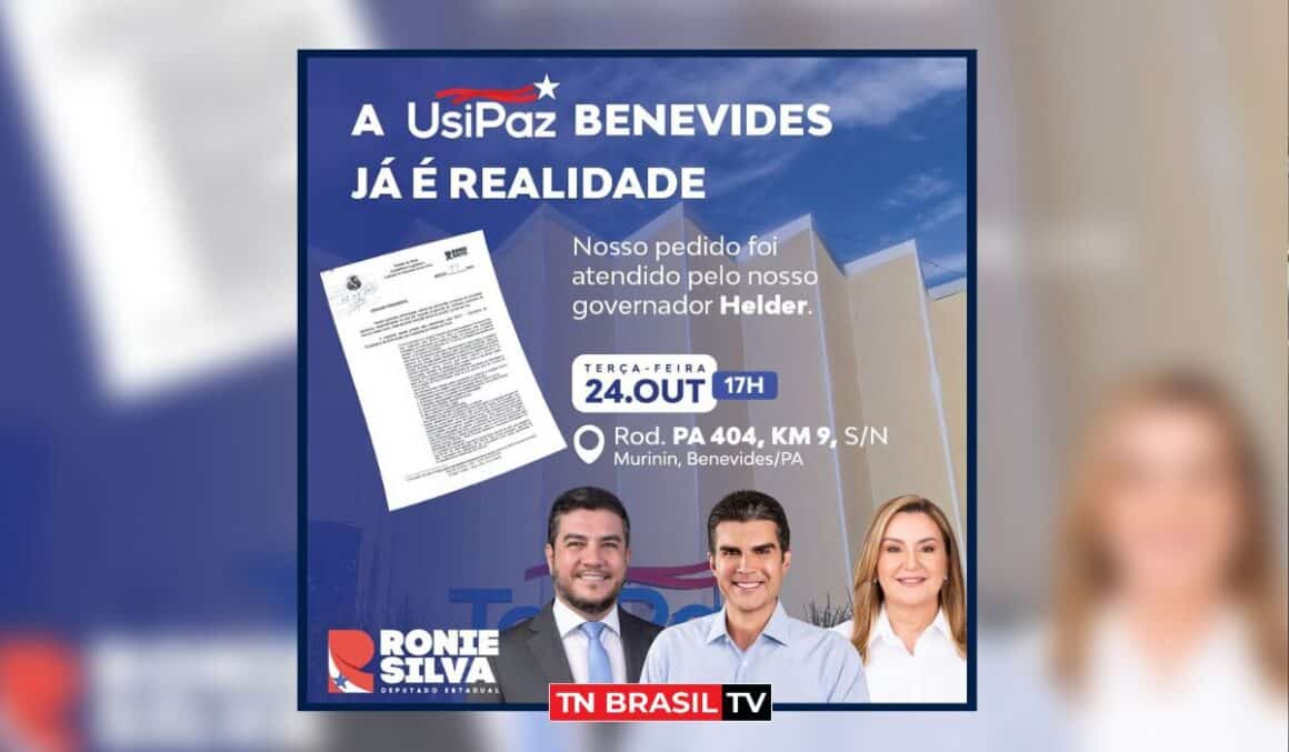Deputado Ronie Silva anuncia a assinatura da Ordem de Serviço para a construção da UsiPaz em Benevides