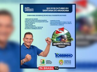 Deputado Torrinho Torres realizará "Caravana de Serviços" nos dias 28 e 29 de outubro em Santana do Araguaia