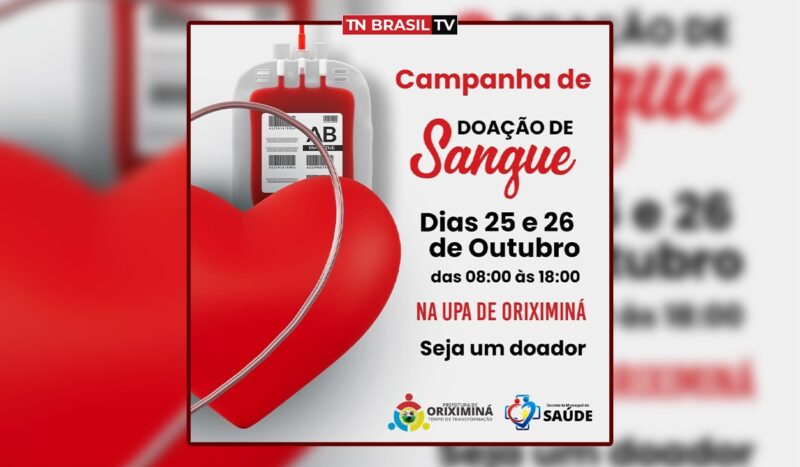 Cidade de Oriximiná promove campanha de doação de sangue