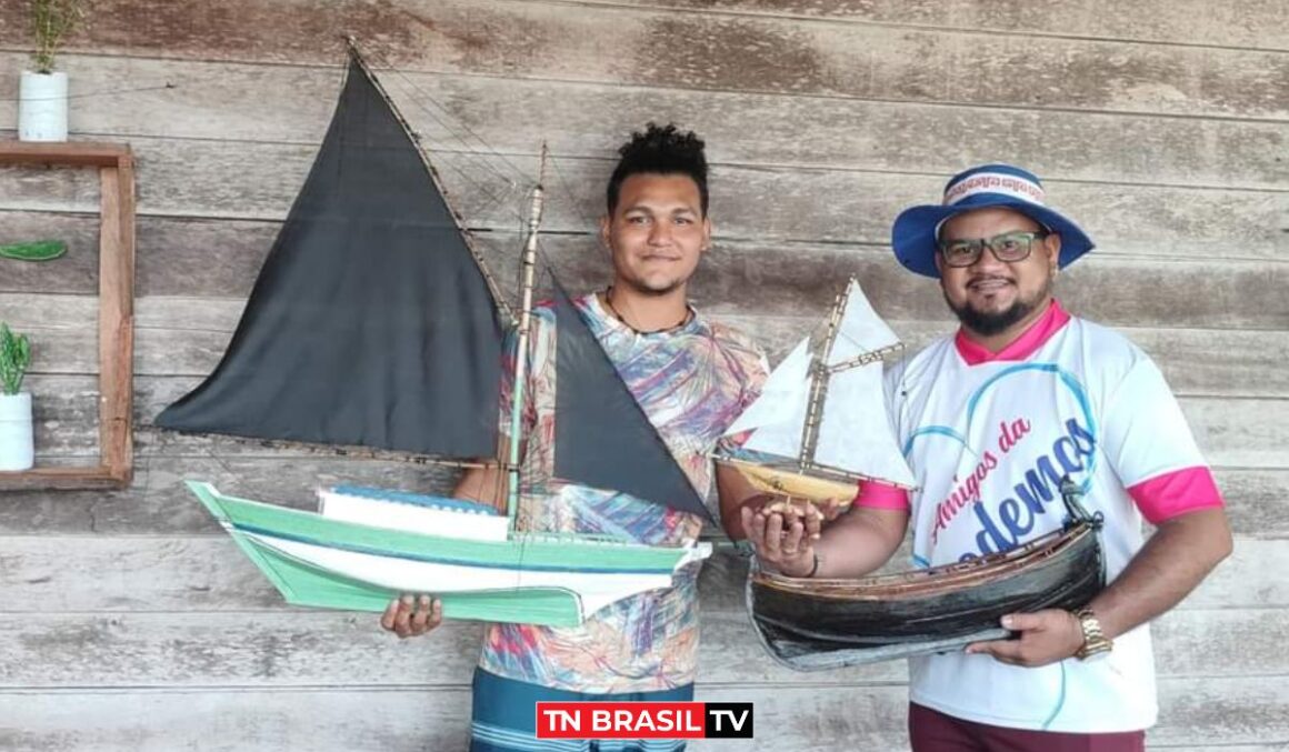 Ton Marajó, jovem artesão de ponta de pedras, tem o apoio do vereador Professor Wagner.
