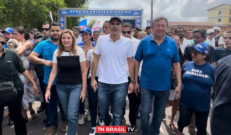 Deputado Eliel Faustino participa da inauguração da Av. Amintas Pinheiro em Ananindeua; governo do Pará em ação