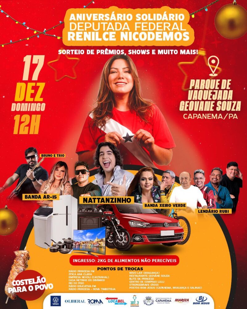 Cartaz do "Aniversário Solidário".