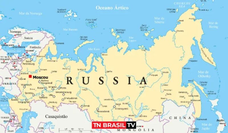A Rússia, presente tanto na Europa quanto na Ásia é o país com maior território do mundo