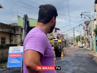 Deputado Adriano Coelho e vereador João Coelho supervisionam obras de asfaltamento no Telégrafo