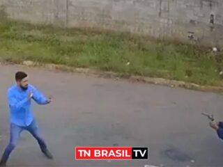 ASSISTA - IMAGENS: Empresário é assassinado a tiros ao sair de casa para receber encomenda