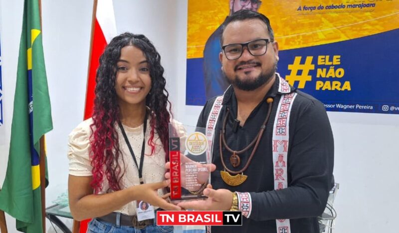 Vereador Wagner Pereira (PSDB) recebe o prêmio "Destaque TN Brasil TV 2023"