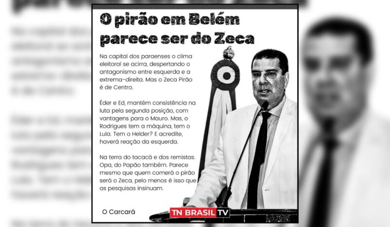 O pirão em Belém parece ser do Zeca