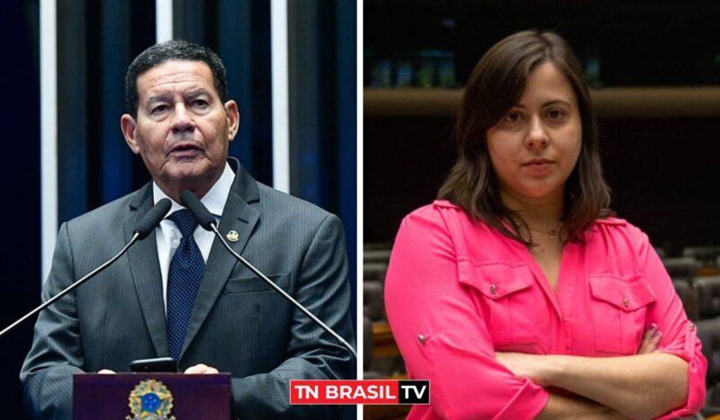 Mourão incita forças armadas e é chamado de covarde por Sâmia Bonfim