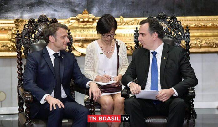 Pacheco e Macron tratam de democracia, meio ambiente e relações bilaterais