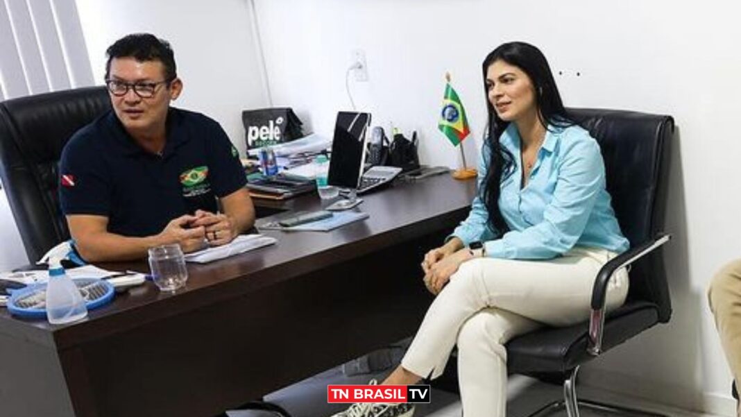 Deputada Diana Belo cumpre agenda com o prefeito Renato Ogawa, em Barcarena