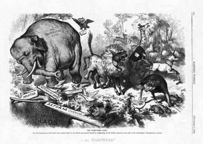 Elefante símbolo do Partido Republicano dos Estados Unidos
