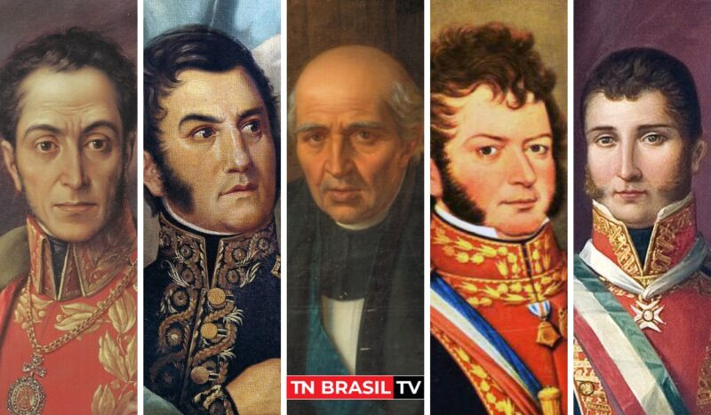 Grandes líderes no processo de independência de países americanos; e o Brasil?