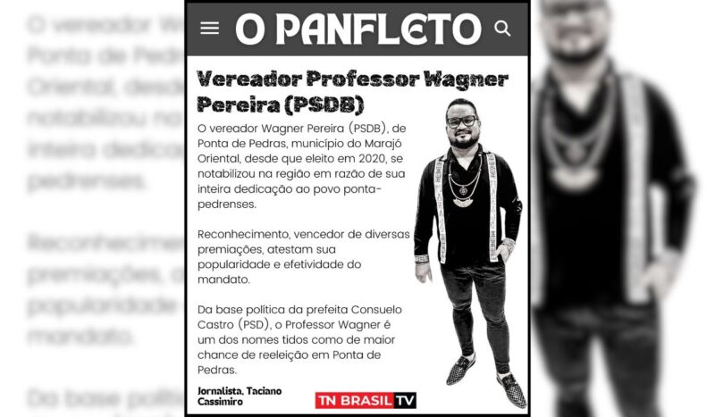 Vereador Professor Wagner Pereira (PSDB)