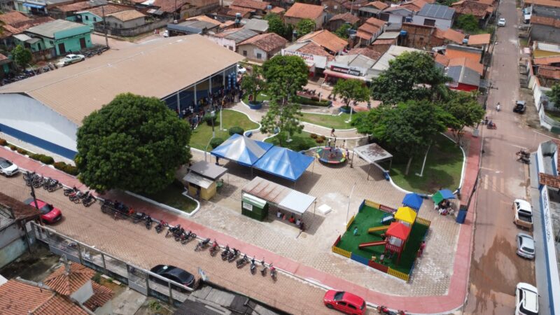 Prefeitura de Goianésia do Pará reinaugura quadra de esportes e revitalização de praça sob gestão do prefeito Pastor David