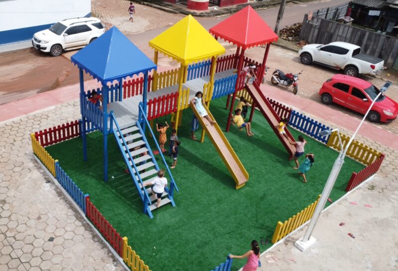 Prefeitura de Goianésia do Pará reinaugura quadra de esportes e revitalização de praça sob gestão do prefeito Pastor David