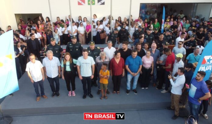 Em Tailândia, governador Helder Barbalho e o Prefeito Macarrão inauguram escola com Supervisão Cívico Militar