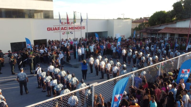 Em Tailândia, governador Helder Barbalho e o Prefeito Macarrão inauguram escola com Supervisão Cívico Militar 