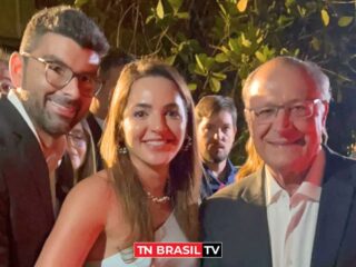 Prefeito Dr. Daniel, deputada Alessandra Haber e o vice-presidente Geraldo Alckmin na abertura da XVI Feira da Indústria do Pará (FIPA), no Hangar