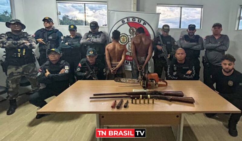 Polícias do Pará apreendem duas armas e prendem suspeitos por crime de ameaça