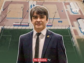 Deputado Wescley Tomaz na entrega de complexo esportivo no distrito Creporizão: 'seguimos fazendo nosso trabalho'