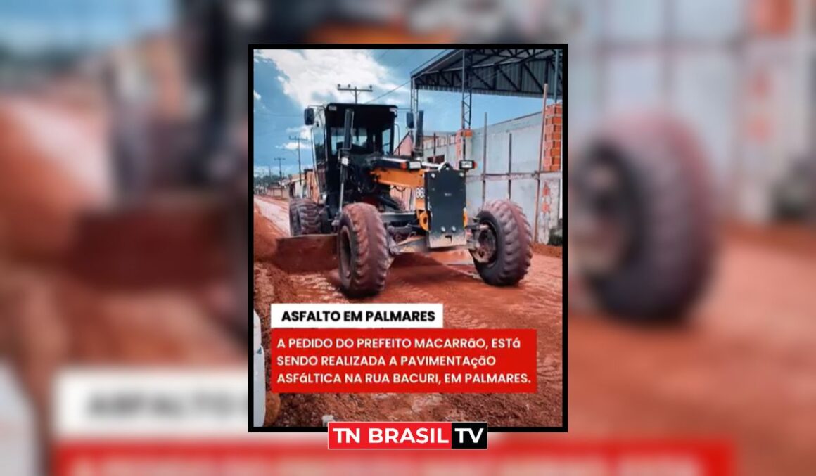 Prefeitura de Tailândia atende moradores com pavimentação da Rua Bacuri, no distrito de Palmares