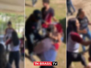 ASSISTA O VÍDEO: mãe bate com cinto em aluna que teria agredido a filha dela no Pará