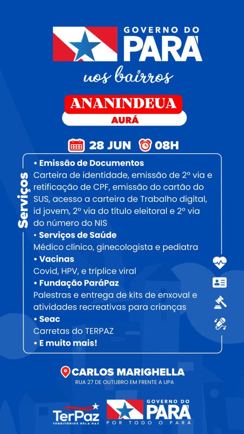 Professor Bil destaca ação do Governo do Estado no Aurá: "Vamos seguir trabalhando, por toda Ananindeua"