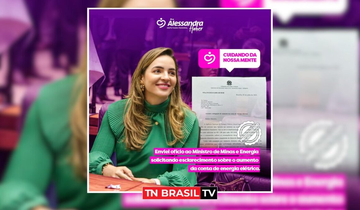 Deputada federal Alessandra Haber (MDB) cobra esclarecimentos sobre aumento na conta de energia