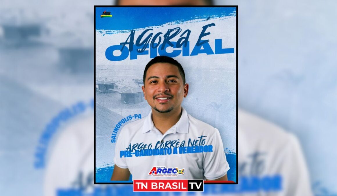 Vereador Argeo Correa reafirma compromisso com Salinópolis em nova pré-candidatura