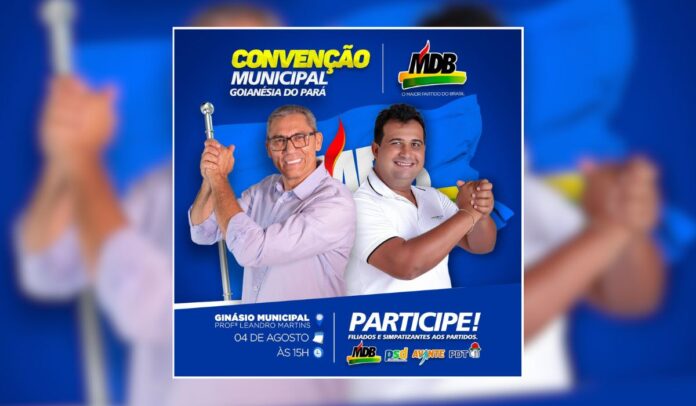 Convenção municipal do MDB em Goianésia do Pará oficializa pré-candidaturas de Pastor David e Welliton Urbano