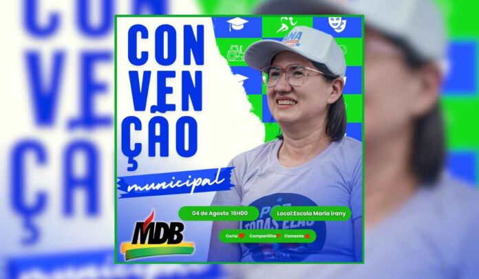 Prefeita Dra. Graça Matos anuncia convenção municipal do MDB em Nova Ipixuna