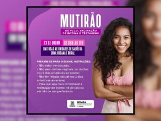 Prefeitura de Tailândia realiza grande Mutirão de Saúde para Mulheres no dia 13 de julho