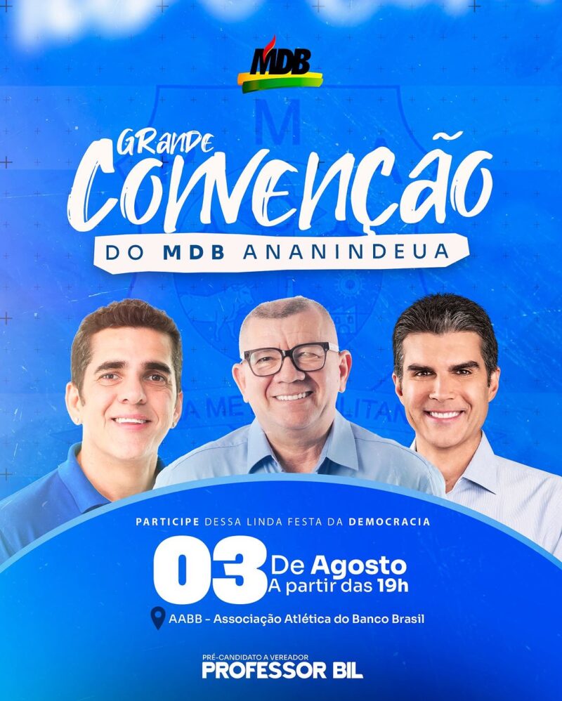 Professor Bil lançará candidatura a vereador de Ananindeua em convenção do MDB