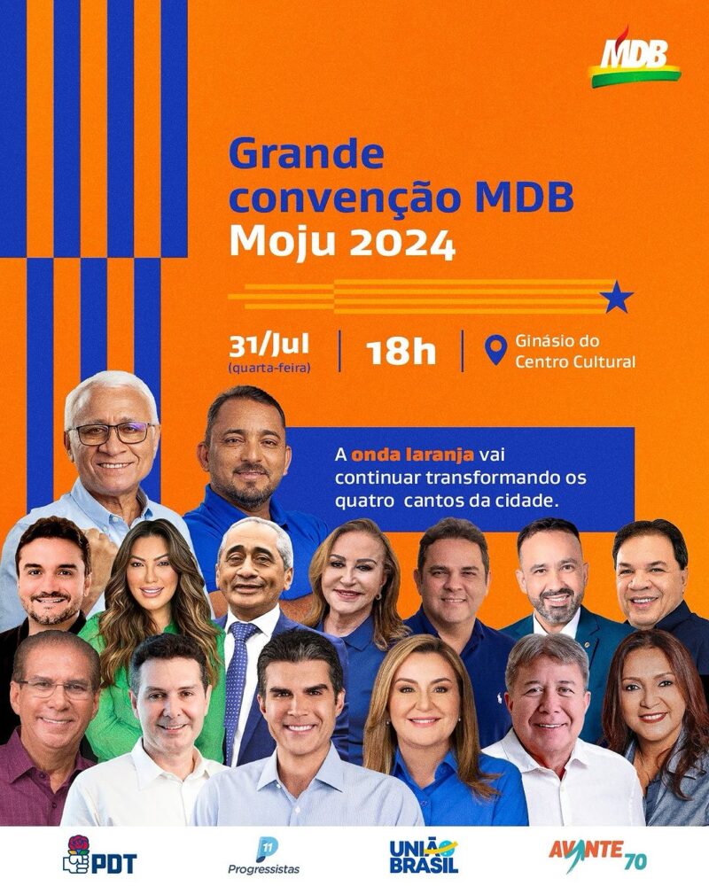 Convenção do MDB em Moju oficializará candidatura de Rubens Teixeira a prefeito