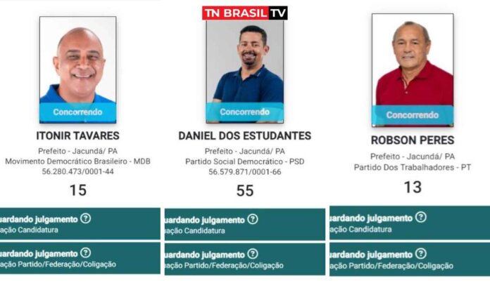 Itonir Tavares, Daniel dos Estudantes e Robson Peres candidatos a prefeito de Jacundá