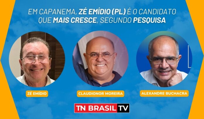 Em Capanema, Zé Emídio (PL) é o candidato que mais cresce, segundo pesquisa